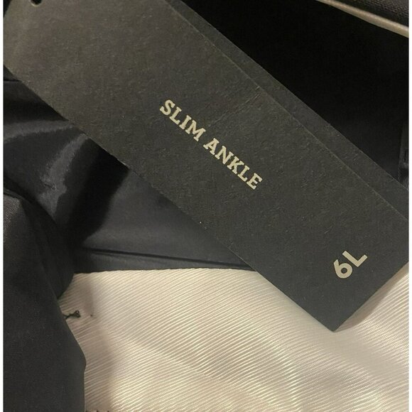 Banana Republic Jackson Curvy Fit Slim Ankle 6 Long Black Wool Trouser Pants NWT - Picture 8 of 10